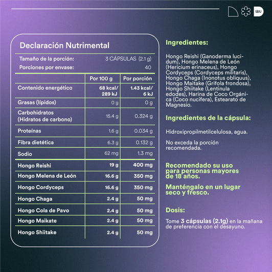 ADAPTA - Adaptogenic Mushroom Blend | 120 capsules