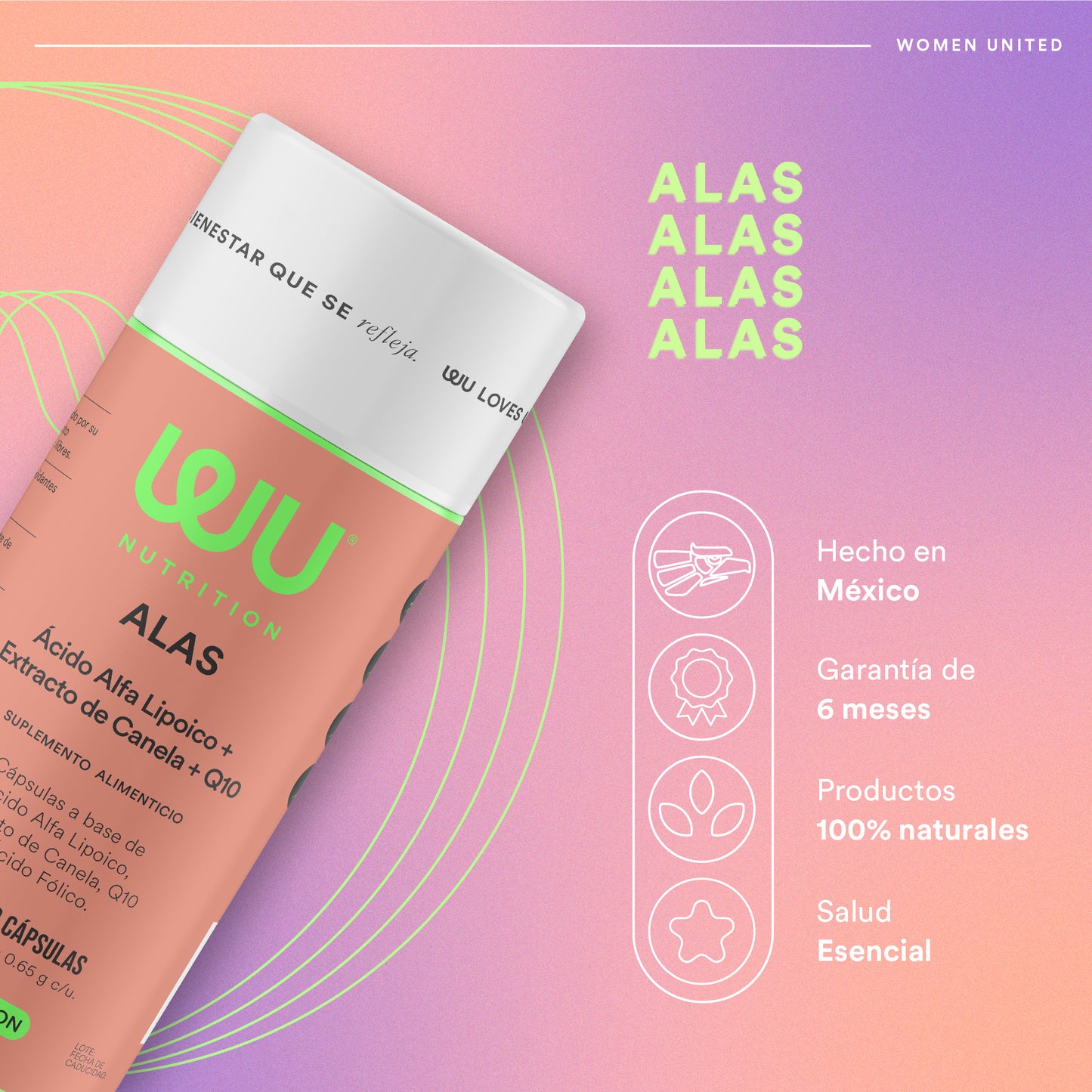 ALAS - Ácido Alfa Lipoico • Extracto de Canela • Coenzima Q10 | 120 cápsulas