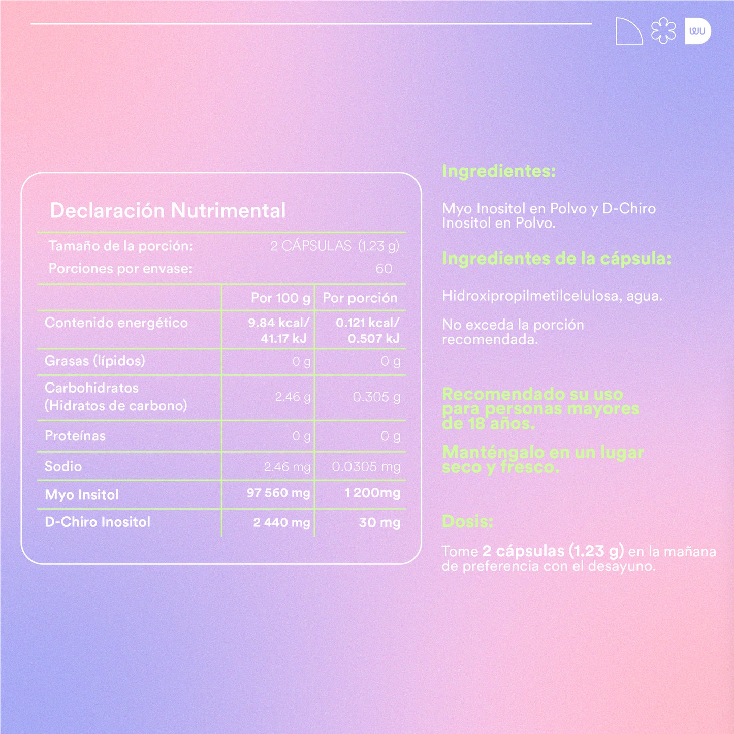 ANDRÉS PLUS - Myo Inositol + D-Chiro Inositol 40:1 | 120 capsules