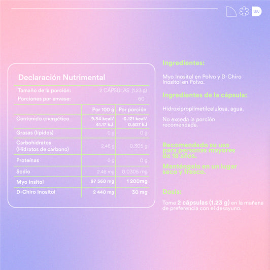 ANDRÉS PLUS - Myo Inositol + D-Chiro Inositol 40:1 | 120 capsules