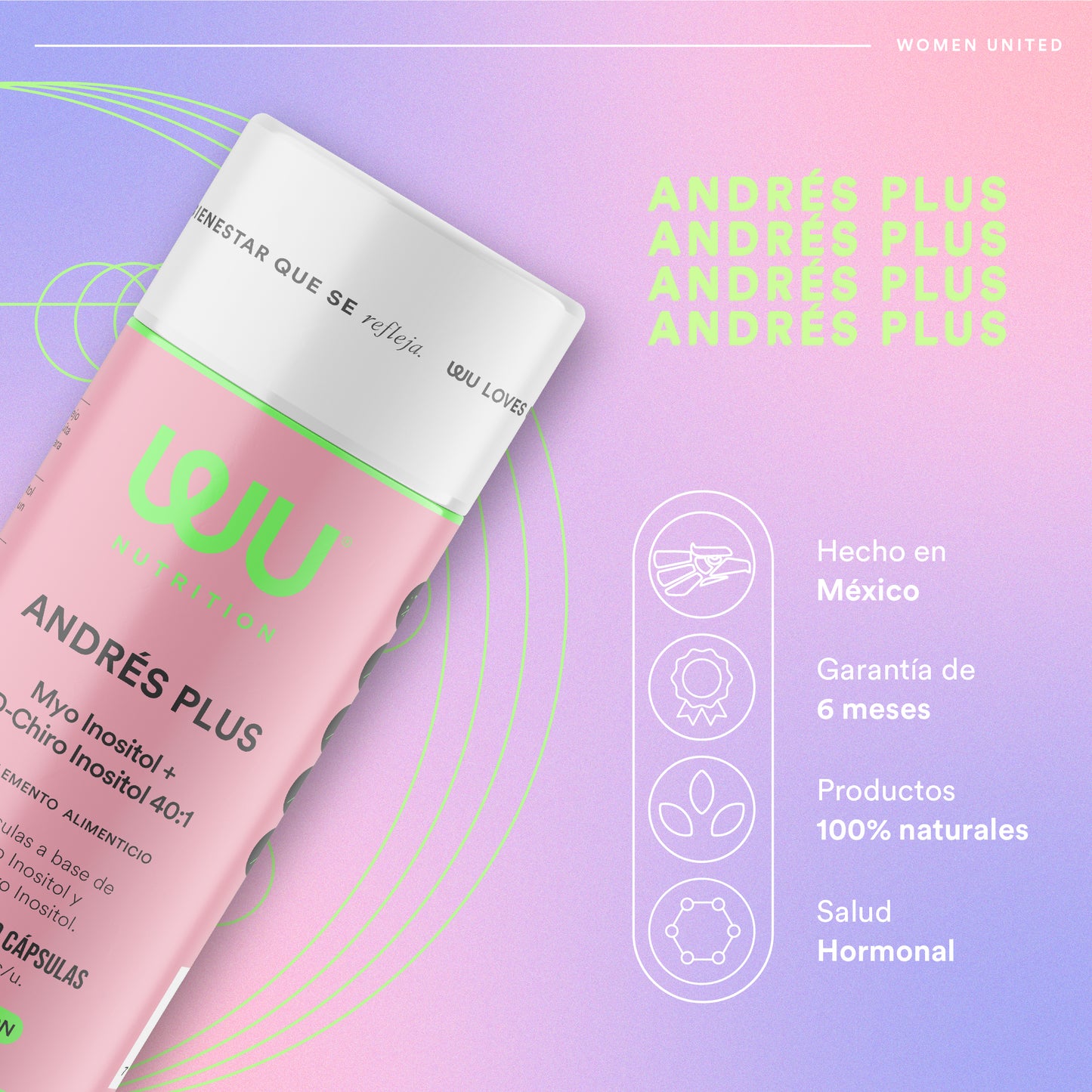 ANDRÉS PLUS - Myo Inositol + D-Chiro Inositol 40:1 | 120 capsules