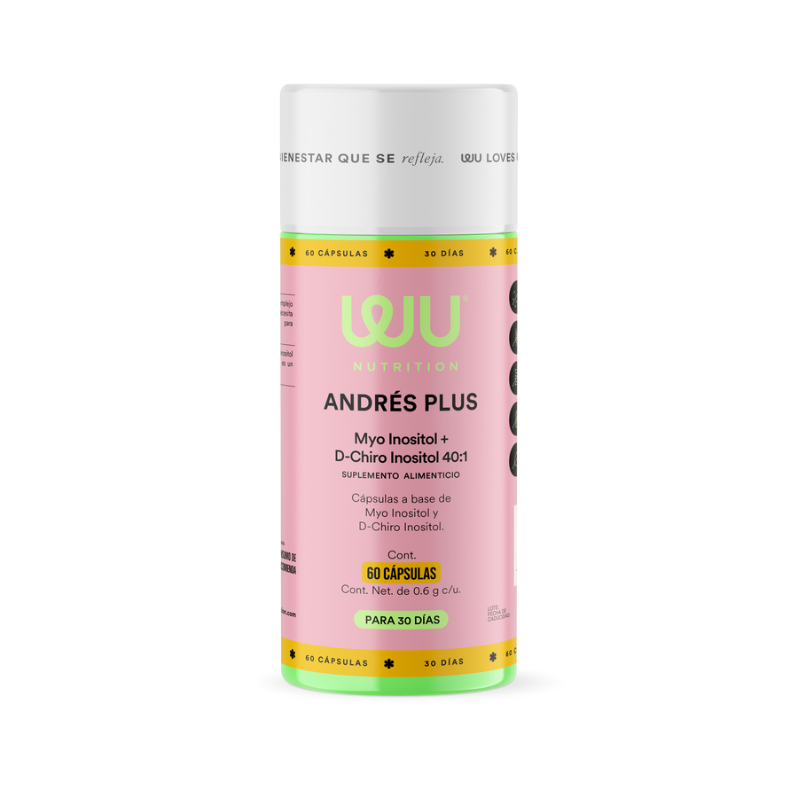 ANDRÉS+ – Myo Inositol 1200mg con D-Chiro 40:1 para SOP y Ciclo Menstrual