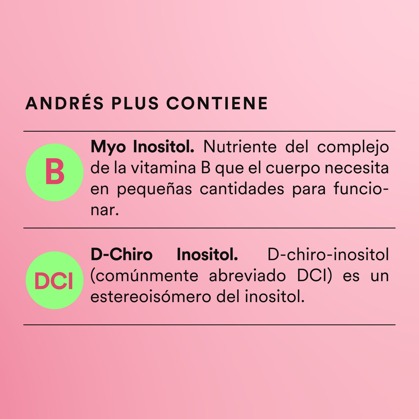 ANDRÉS PLUS - Myo Inositol + D-Chiro Inositol 40:1 | 120 cápsulas