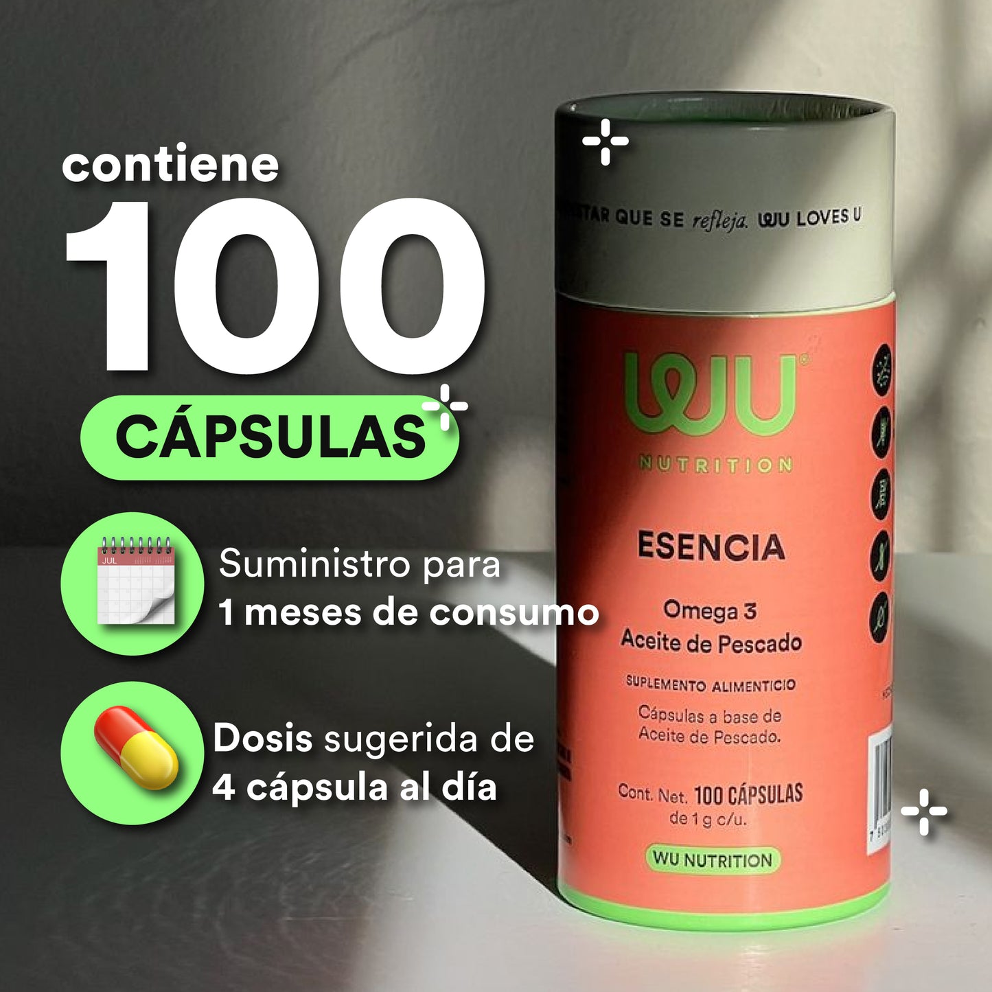 ESENCIA - Omega 3 • Aceite de Pescado | 100 cápsulas