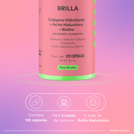 BRILLA - Hydrolyzed Collagen • Biotin • Hyaluronic Acid • Zinc • Vitamins ABCD and E | 120 capsules