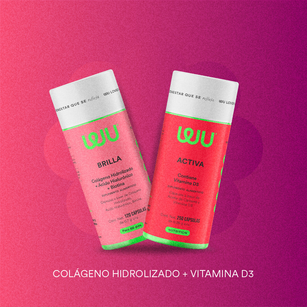 ✨KIT BLOOMING🌷 (Brilla y Activa) - Colágeno Hidrolizado + Vitamina D3 | 370 cápsulas