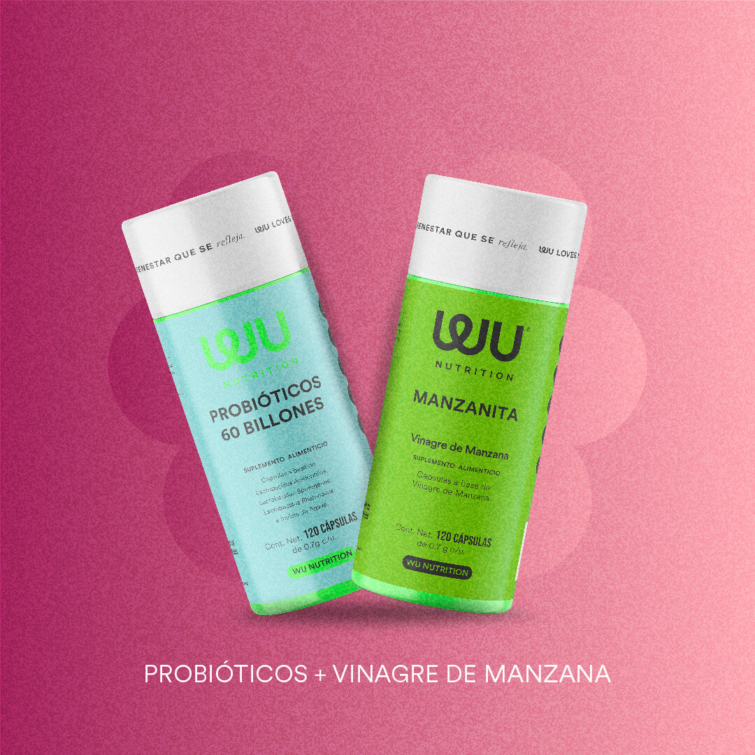 ✨KIT DETOX🌼 (Manzanita y Probióticos 60 Billones) - Vinagre de Sidra de Manzana + Probióticos y Prebióticos | 240 cápsulas