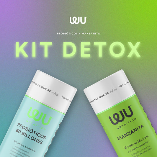✨KIT DETOX🌼 (Manzanita y Probióticos 60 Billones) - Vinagre de Sidra de Manzana + Probióticos y Prebióticos | 240 cápsulas
