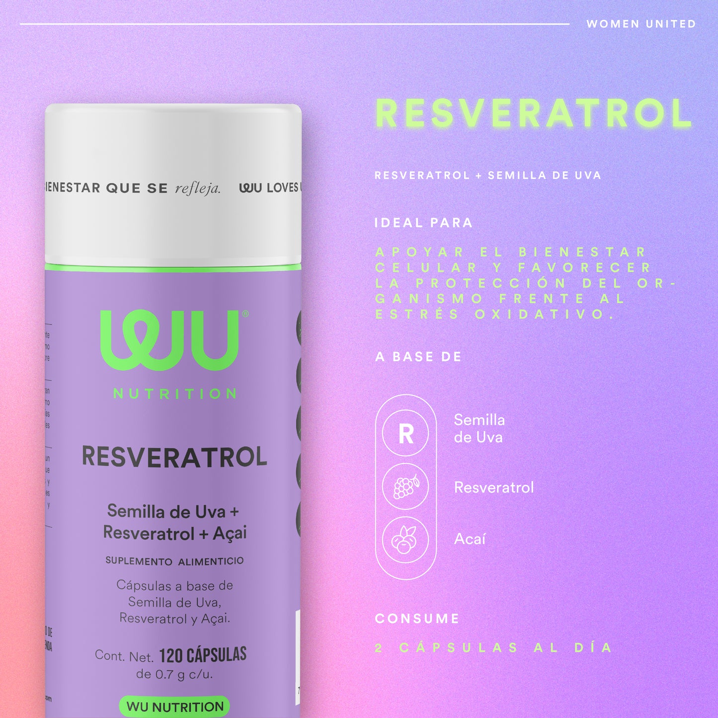 🧘🏻♀️KIT FEM💗 (Brilla, Resveratrol y Paz) - Colágeno y Biotina + Resveratrol + Glicinato de Magnesio | 360 cápsulas