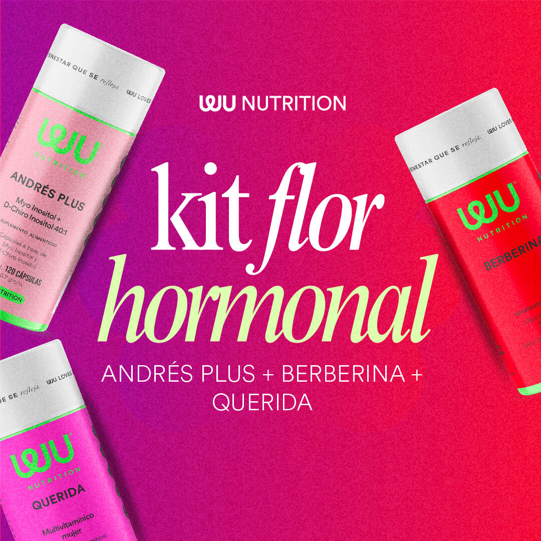 🧘🏻♀️KIT FLOR HORMONAL🌸 (Andrés Plus, Querida y Berberina) - Myo Inositol + Ácido Fólico + Berberina | 360 cápsulas