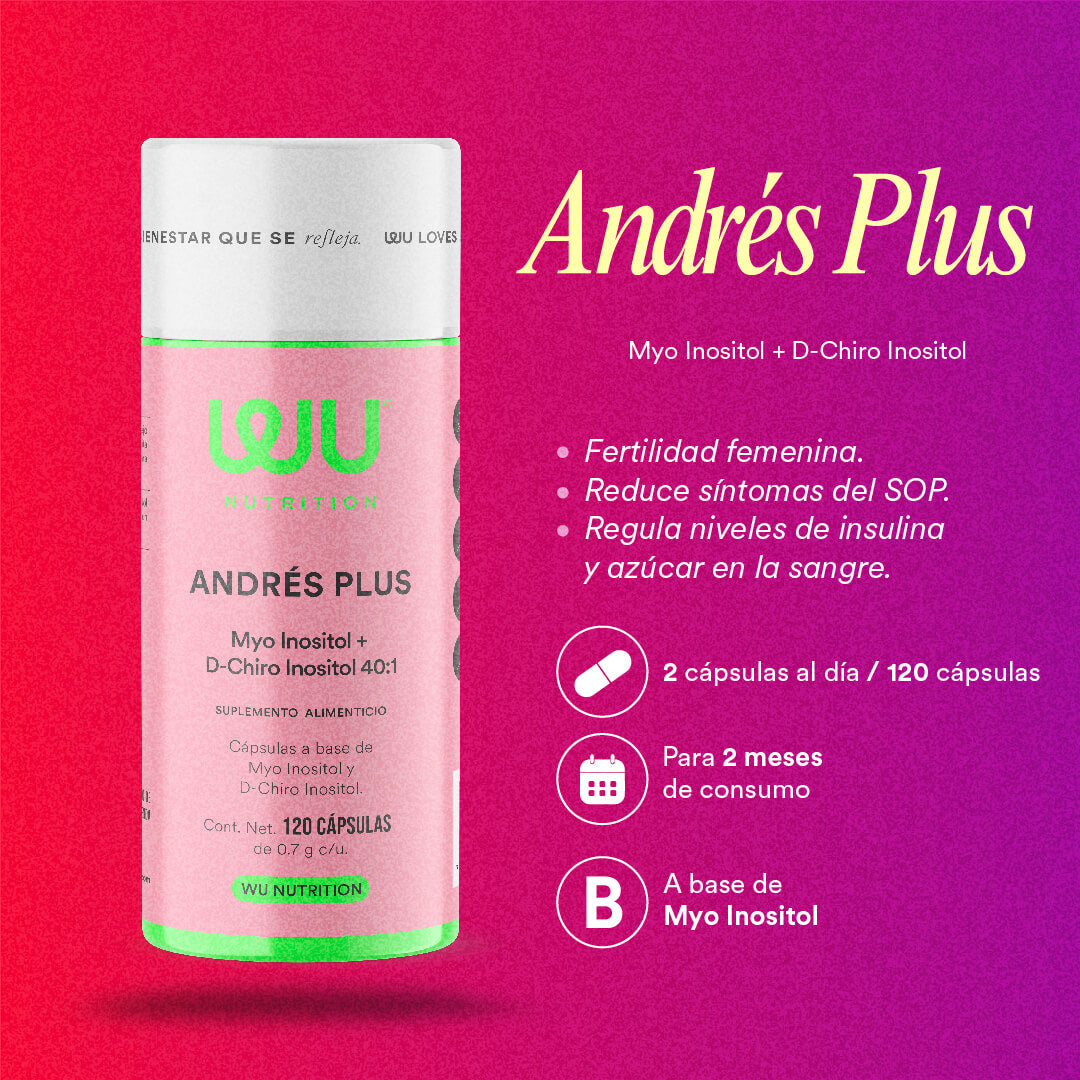 🧘🏻♀️KIT FLOR HORMONAL🌸 (Andrés Plus, Querida y Berberina) - Myo Inositol + Ácido Fólico + Berberina | 360 cápsulas