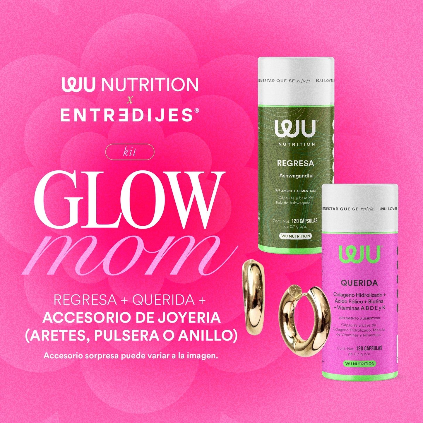 💖 KIT GLOW MOM🌼 + REGALO DE ENTREDIJES (Regresa, Querida y Regalo Sorpresa) - Ashwagandha + Multivitamínico de Mujer + Regalo | 240 cápsulas + 1 Regalo