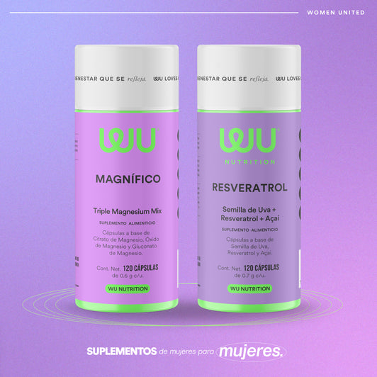 ✨ KIT MAGNÍFICA ✨  (RESVERATROL + MAGNÍFICO) - Semilla de Uva + Resveratrol + Triple Magnesium Mix  | 240 cápsulas
