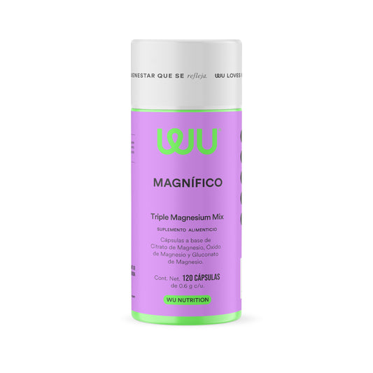 MAGNÍFICO - Triple Magnesium Mix • Magnesium Citrate, Oxide and Gluconate | 120 capsules