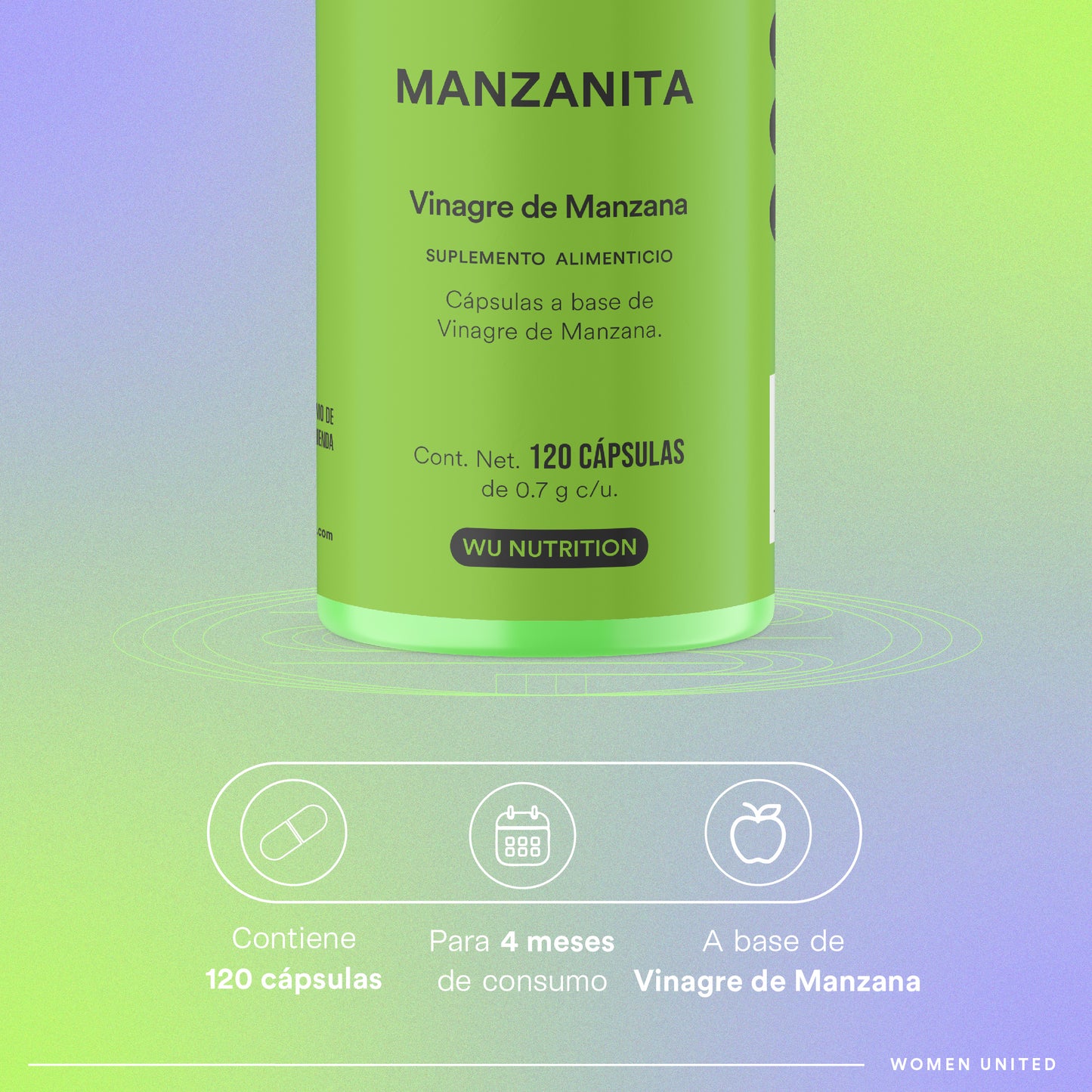 MANZANITA - Vinagre de Sidra de Manzana | 120 cápsulas