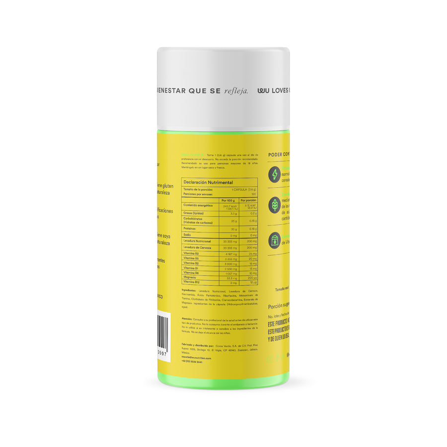 PODER - B Complex • Vitamin B1 B2 B3 B5 B6 B12 • Nutritional Yeast | 120 capsules