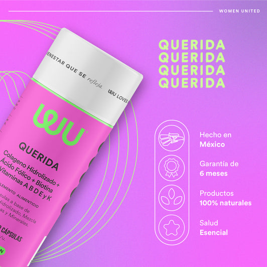 QUERIDA - Multivitamínico Mujer • Ácido Fólico • Biotina • Colágeno • Vitaminas A B y D | 120 cápsulas