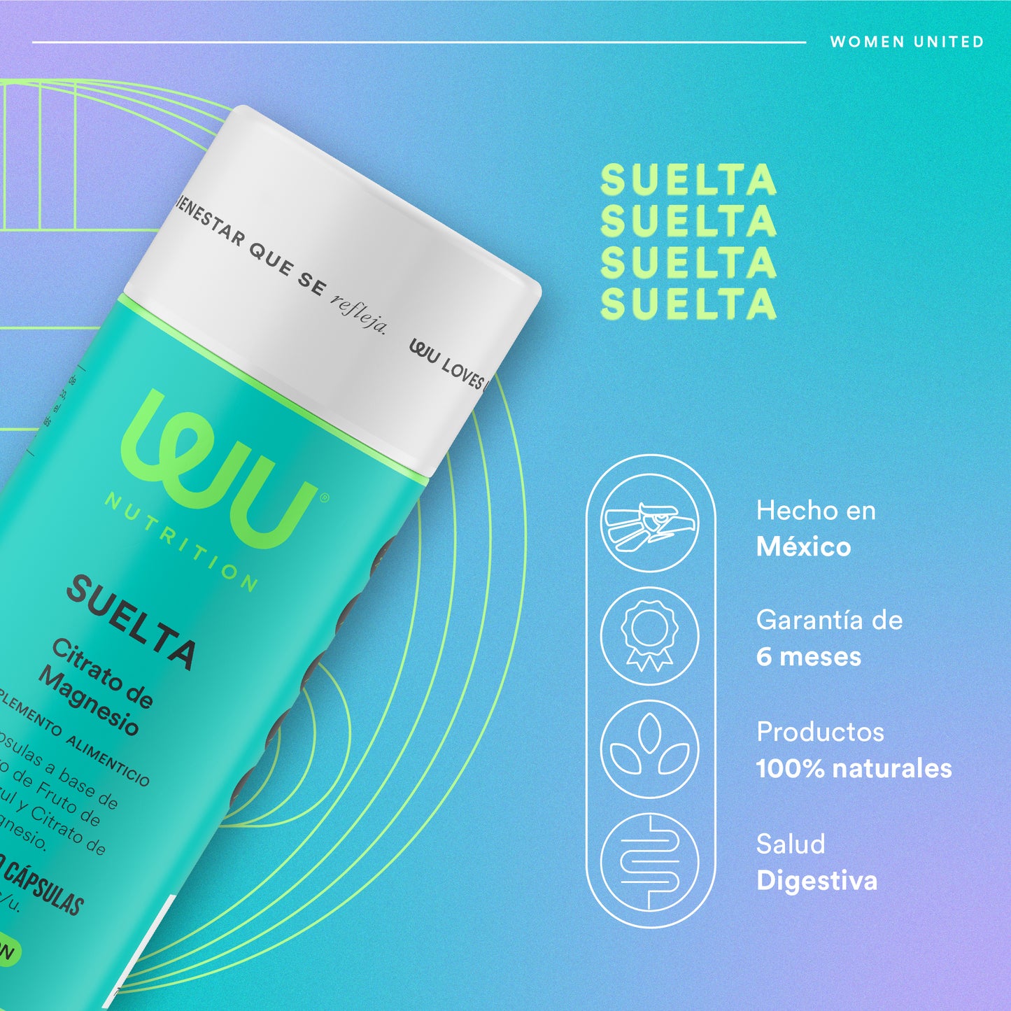 SUELTA - Citrato de Magnesio | 120 cápsulas