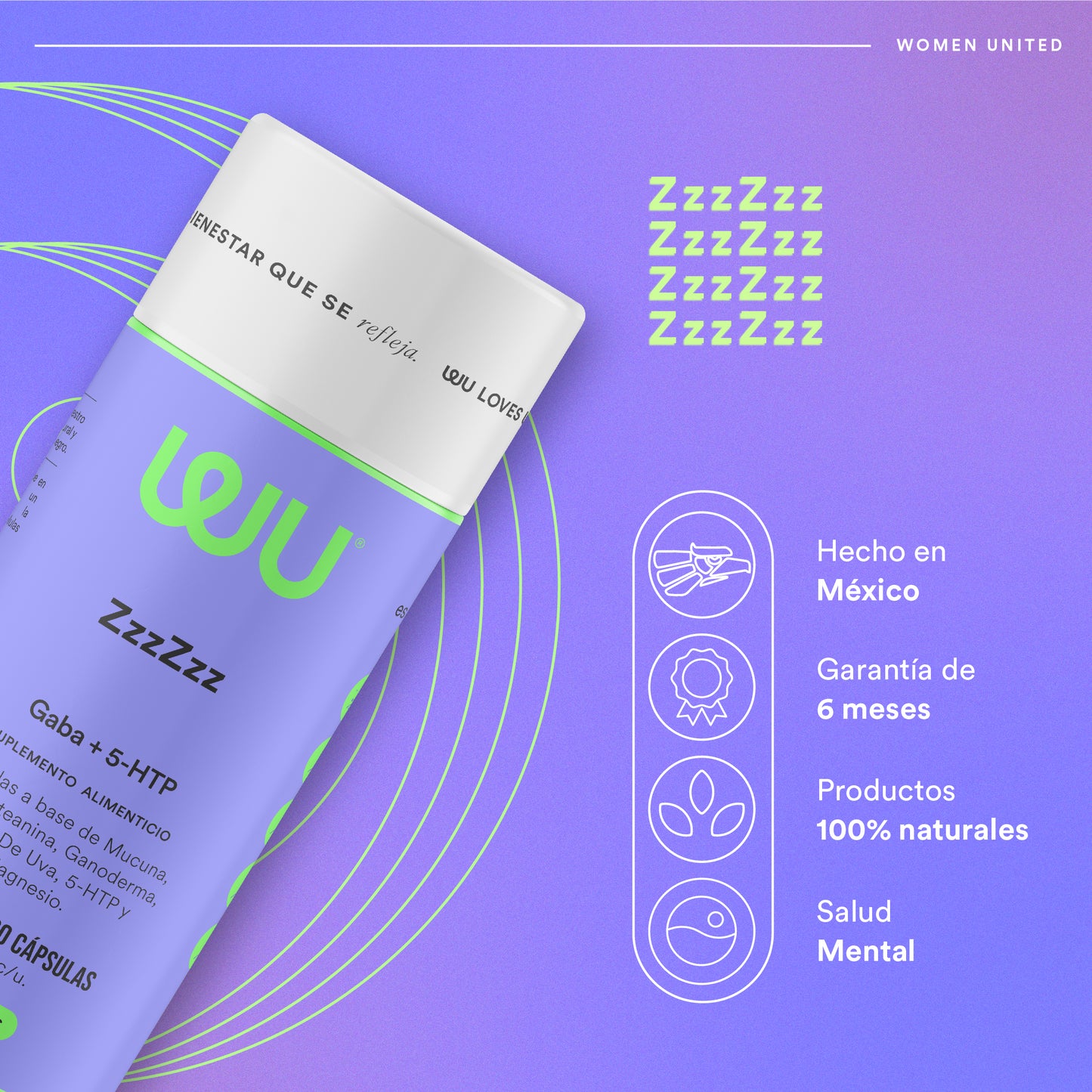 ZzzZzz - Restful Sleep • Gaba • 5-HTP • Magnesium • Reishi • Chamomile | 120 capsules