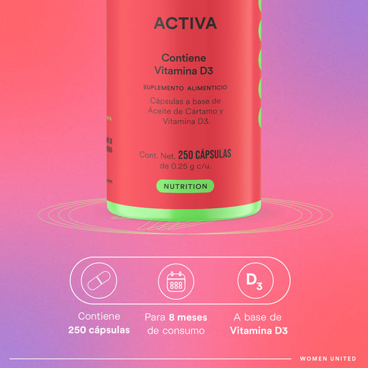 ACTIVA – Vitamina D3 400 UI de Alta Biodisponibilidad para Mujeres