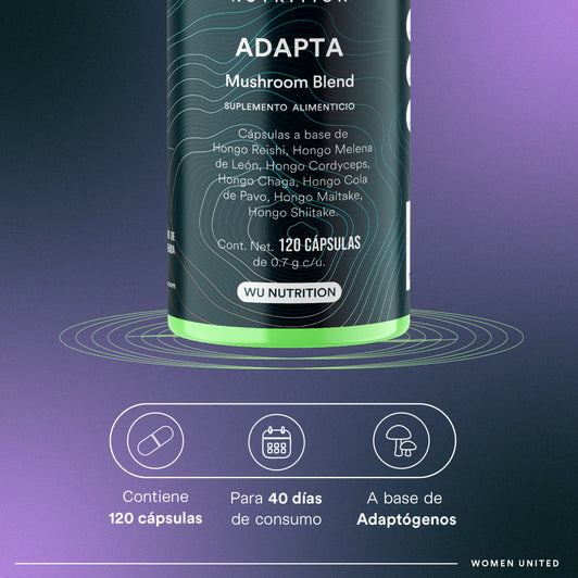 ADAPTA - Mezcla de Hongos Adaptógenos | 120 cápsulas
