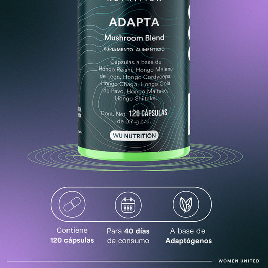 ADAPTA – Mushroom Blend de 7 Hongos para Estrés y Equilibrio | 120 cápsulas