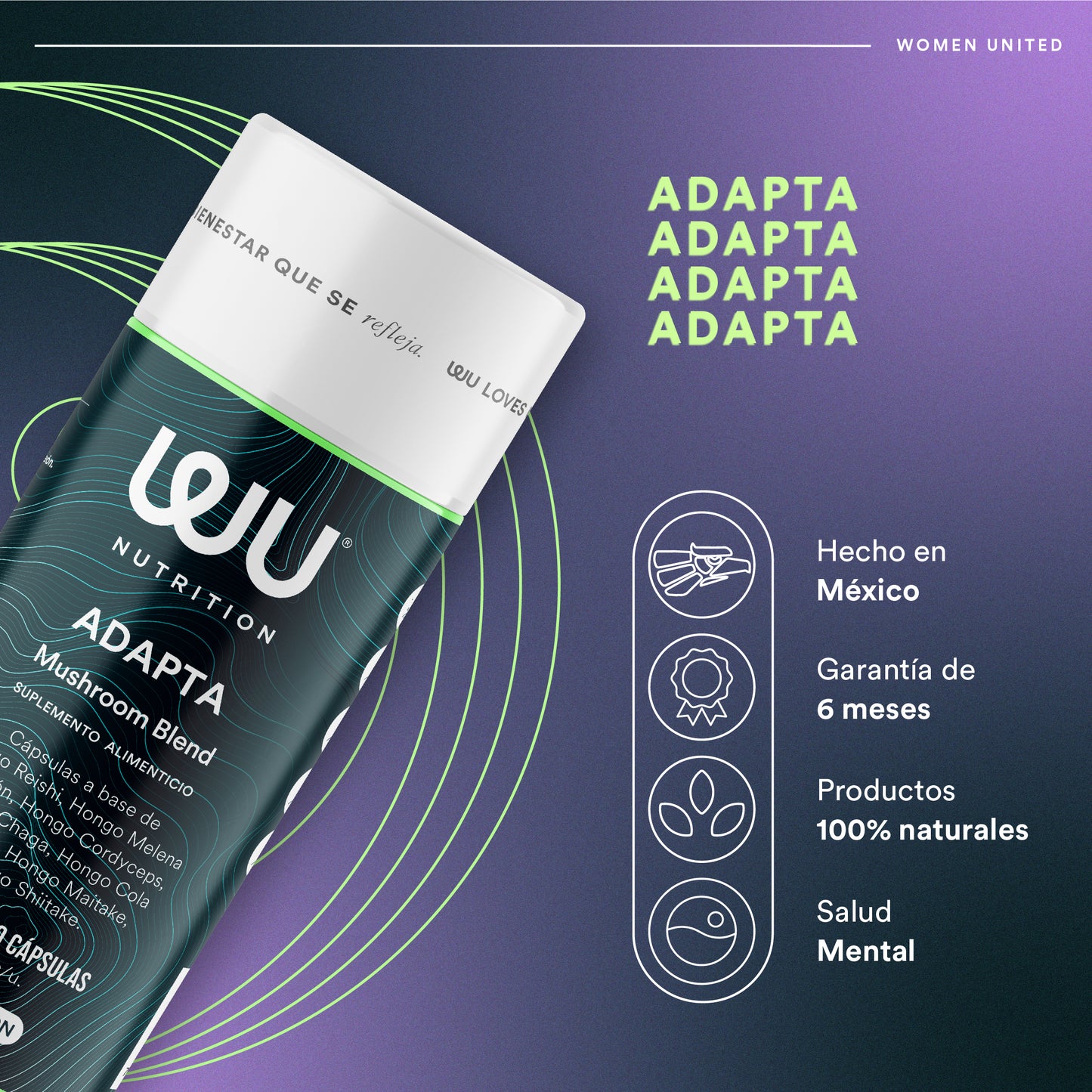 ADAPTA - Mezcla de Hongos Adaptógenos | 120 cápsulas