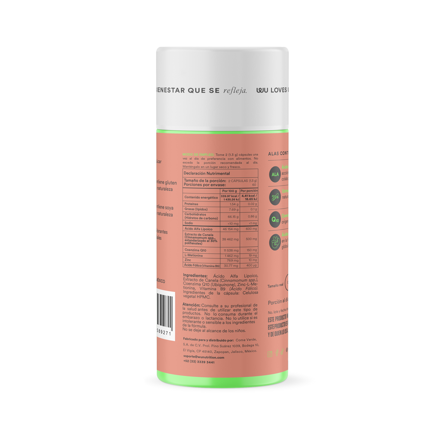 ALAS – Coenzima Q10 150mg y Ácido Alfa Lipoico 600mg para Energía y Antioxidante