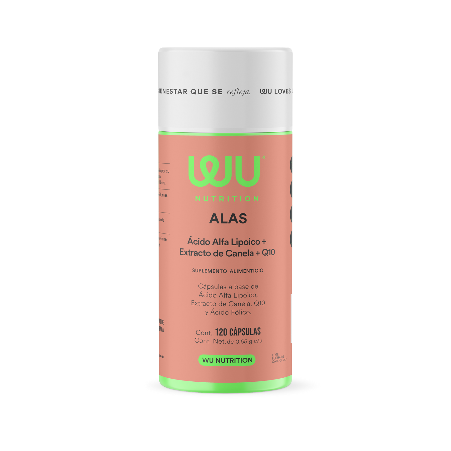 ALAS - Ácido Alfa Lipoico • Extracto de Canela • Coenzima Q10 | 120 cápsulas