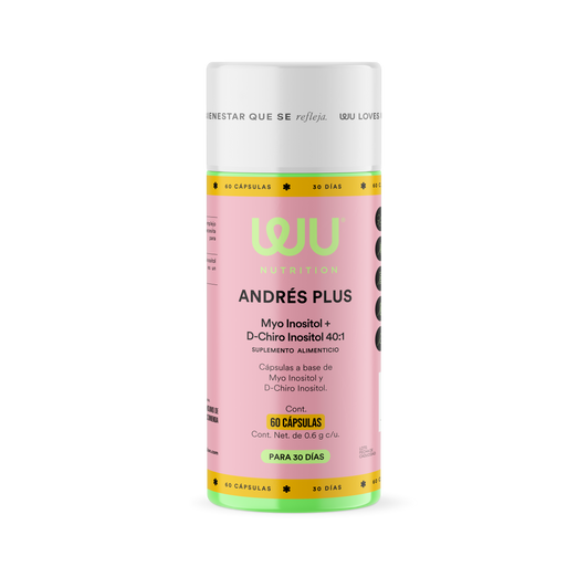 ANDRÉS+ – Myo Inositol 1200mg con D-Chiro 40:1 para SOP y Ciclo Menstrual