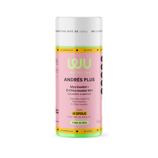 ANDRÉS PLUS - Myo Inositol + D-Chiro Inositol 40:1 | 60 y 120 cápsulas