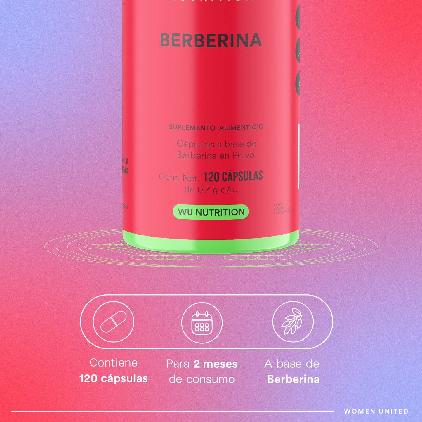 BERBERINA - HCL 700 mg | 120 cápsulas 