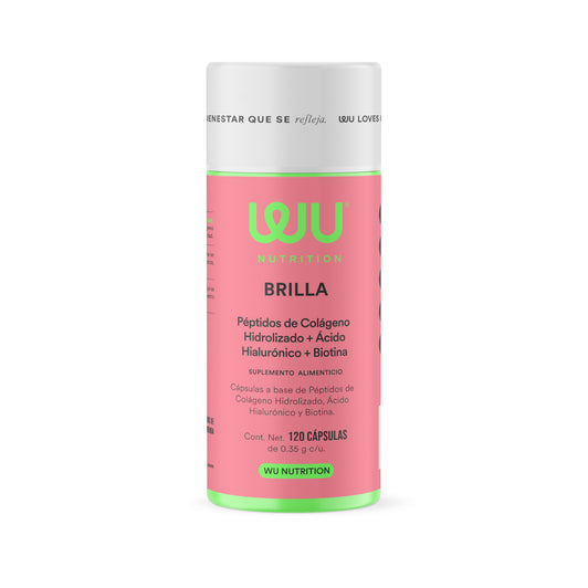 BRILLA – Colágeno Hidrolizado 350mg con Ácido Hialurónico, Biotina y Vitaminas
