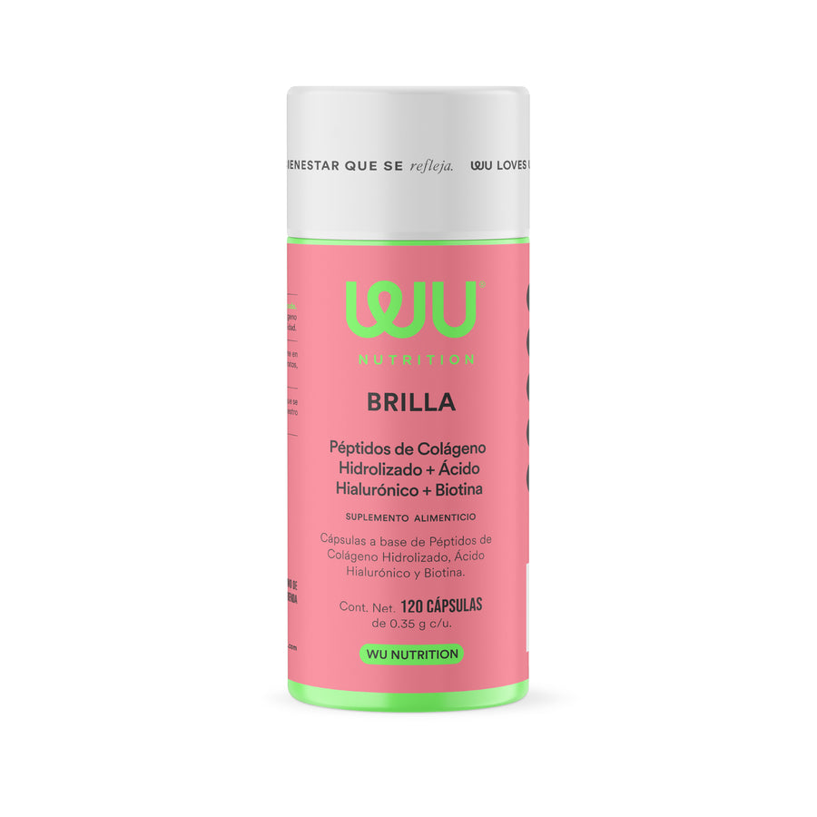 BRILLA – Colágeno Hidrolizado 350mg con Ácido Hialurónico, Biotina y Vitaminas
