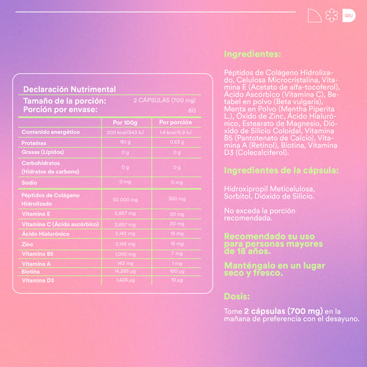 BRILLA - Hydrolyzed Collagen • Biotin • Hyaluronic Acid • Zinc • Vitamins ABCD and E | 120 capsules