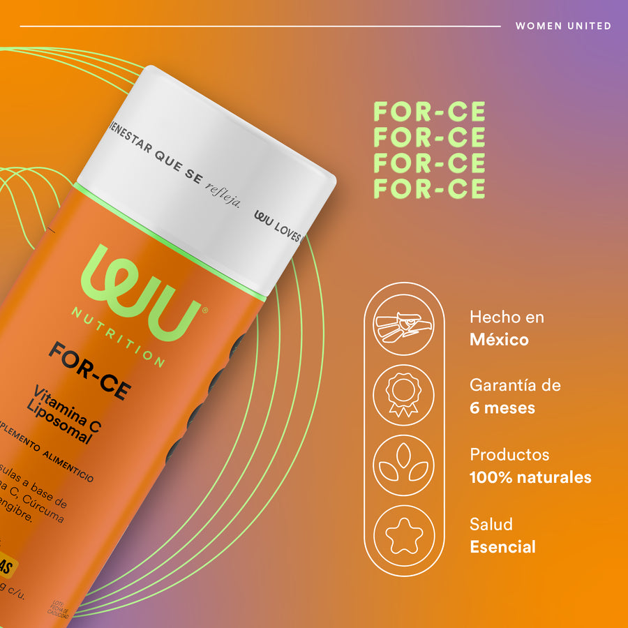 FOR-CE – Vitamina C Liposomal 300mg de Alta Absorción con Cúrcuma y Zinc