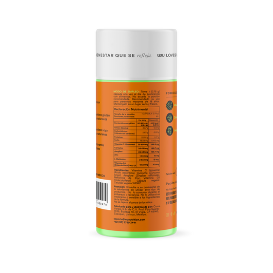FOR-CE – Vitamina C Liposomal 300mg de Alta Absorción con Cúrcuma y Zinc