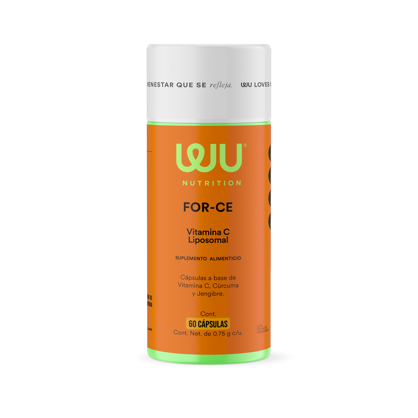 FOR-CE - Vitamina C Liposomal • Cúrcuma • Jengibre | 60 cápsulas