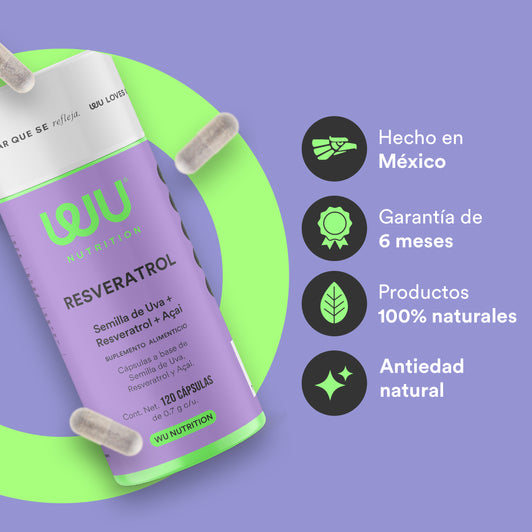 RESVERATROL - Semente de Uva • Resveratrol • Açaí | 120 cápsulas