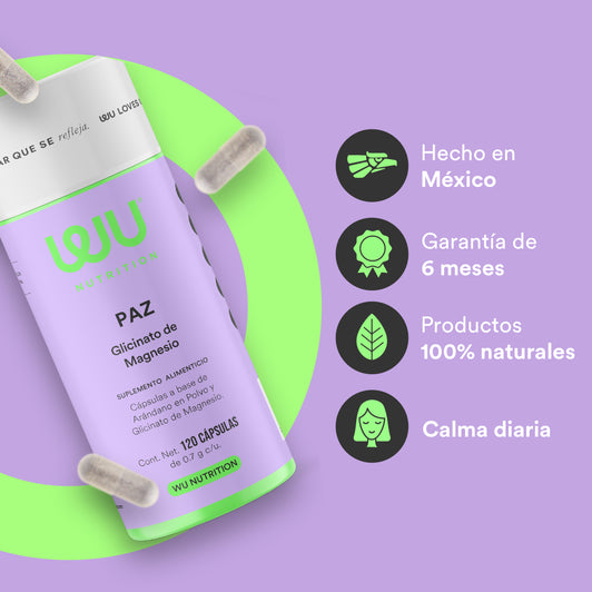 PAZ - Glicinato de Magnésio | 120 cápsulas 