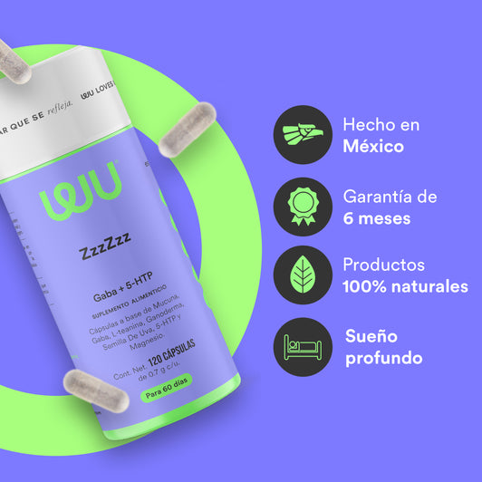 ZzzZzz - Sono reparador • Gaba • Magnésio • Cogumelo Reishi • 5-HTP • Camomila | 120 cápsulas 