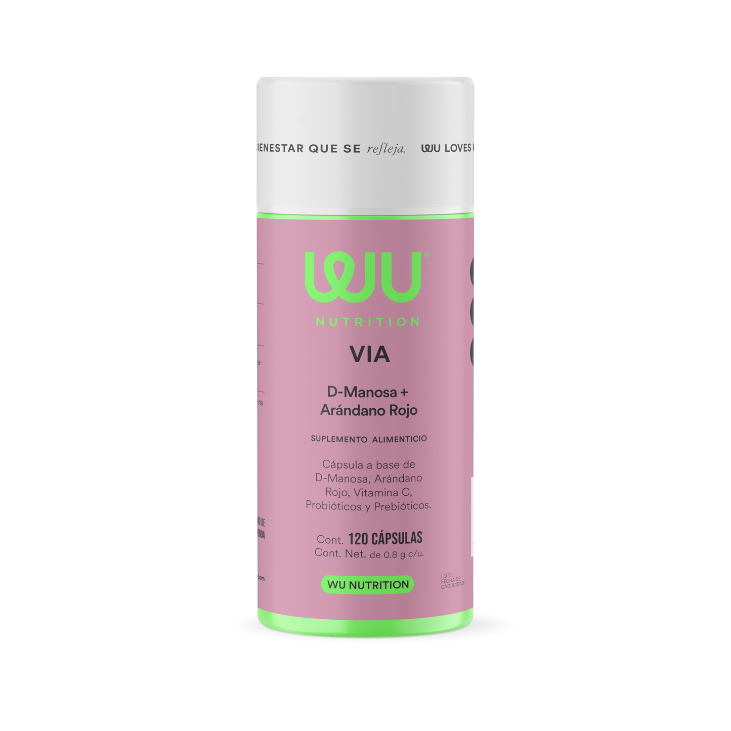 VIA - • D-Manosa • Arándano Rojo • Vitamina C | 120 cápsulas