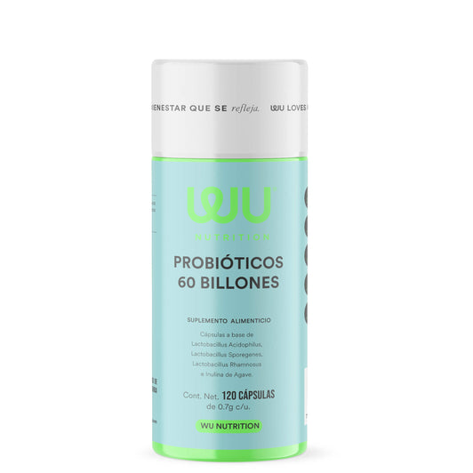PROBIÓTICOS 60 BILHÕES - Probióticos + Prebióticos • 3 Cepas • Lactobacilos • Inulina de Agave | 120 cápsulas