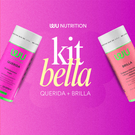 KIT BELLA (BRILLA + QUERIDA) - Multivitamínico mujer + Colágeno Hidrolizado + Ácido Hiaulorónico + Biotina | 240 cápsulas