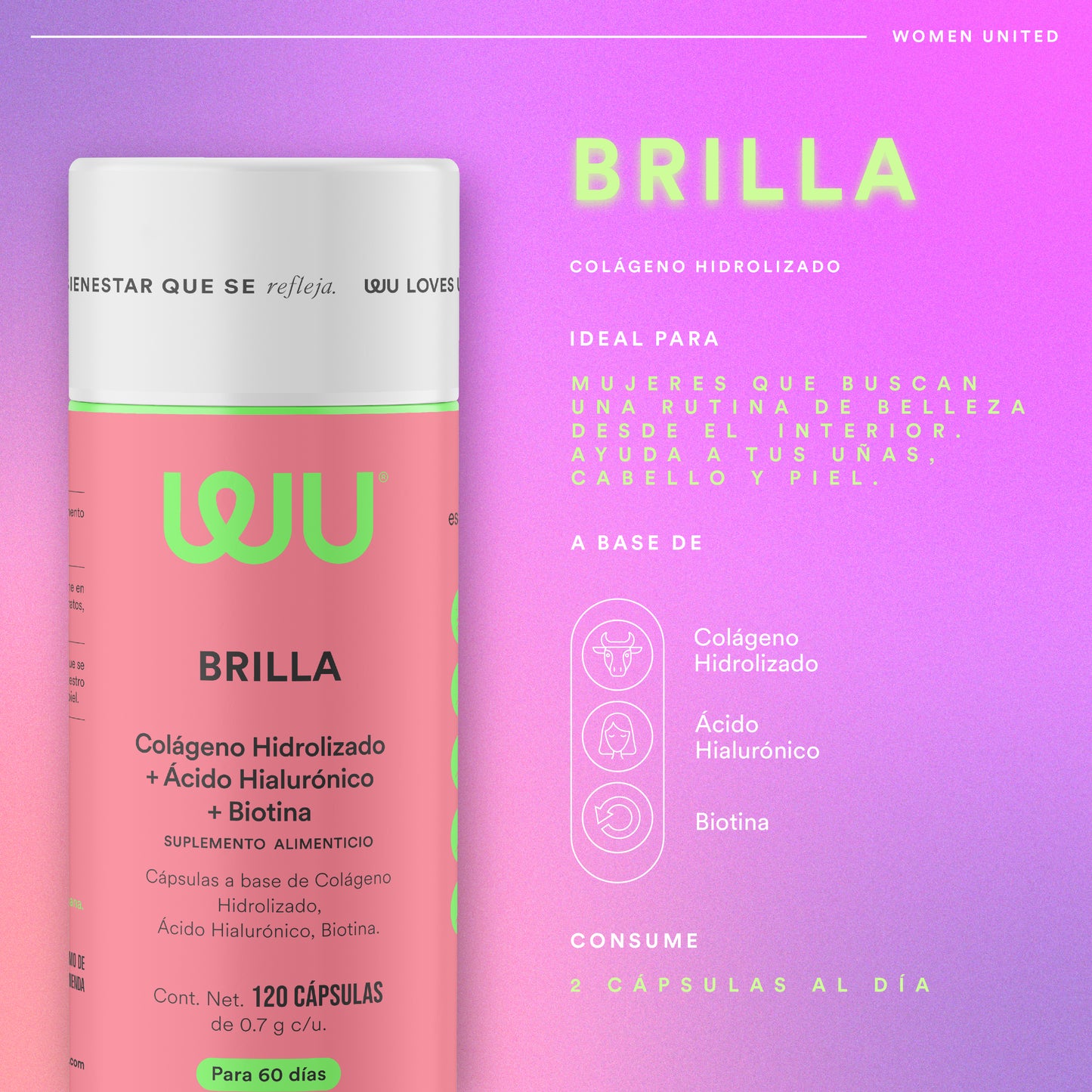 KIT BELLA (SHINE + DEAR) - Multivitamínico feminino + Colágeno Hidrolisado + Ácido Hiaulorônico + Biotina | 240 cápsulas