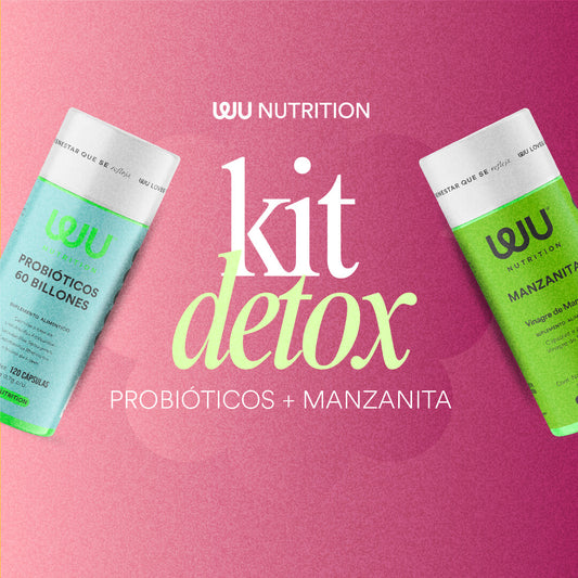 ✨KIT DETOX🌼 (Manzanita y Probióticos 60 Billones) - Vinagre de Sidra de Manzana + Probióticos y Prebióticos | 240 cápsulas