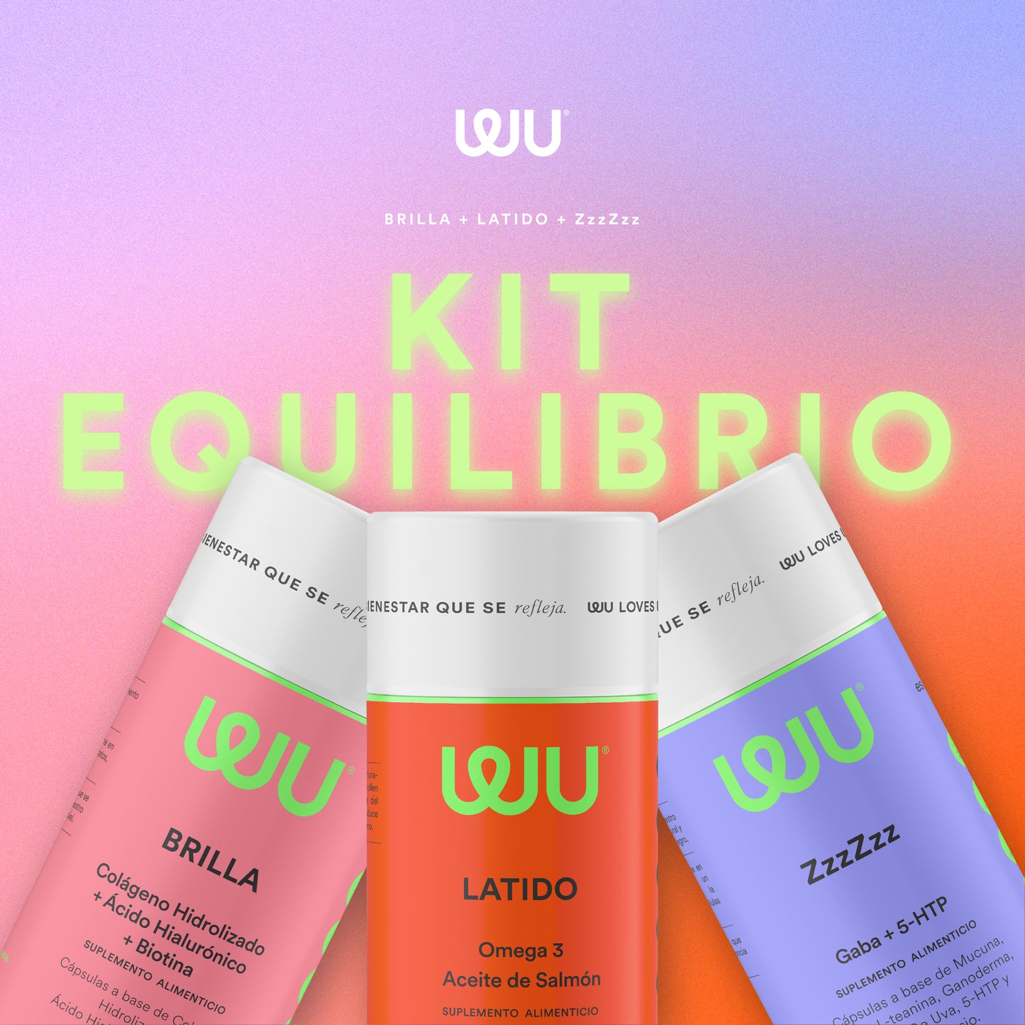 🧘🏻‍♀️KIT EQUILIBRIO💗 (Activa, Latido y Zzz) - Vitamina D3 + Omega 3 + GABA | 490 cápsulas