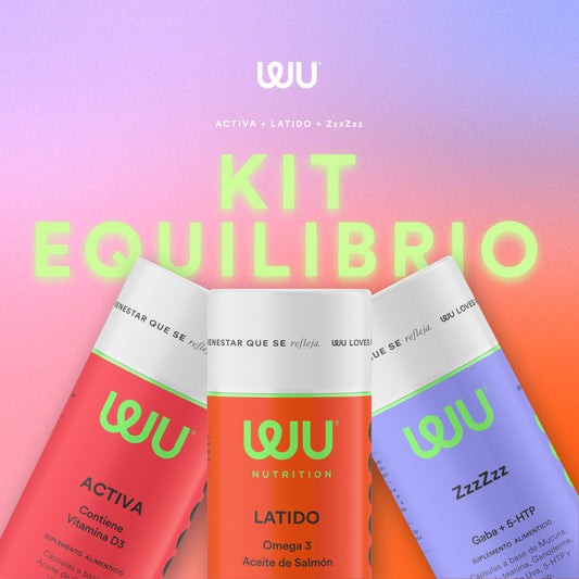🧘🏻‍♀️KIT EQUILIBRIO💗 (Activa, Latido y ZzzZzz) - Vitamina D3 + Omega 3 + GABA | 490 cápsulas