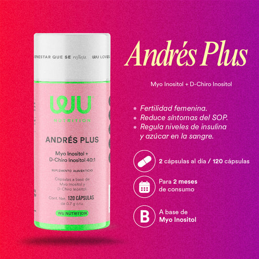 🧘🏻‍♀️KIT FLOR HORMONAL🌸 (Andrés Plus, Querida y Berberina) - Myo Inositol + Ácido Fólico + Berberina | 360 cápsulas