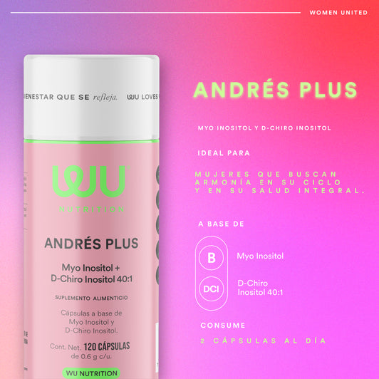 🧘🏻‍♀️KIT FLOR HORMONAL🌸 (Andrés Plus, Querida y Berberina) - Myo Inositol + Ácido Fólico + Berberina | 360 cápsulas